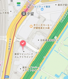 　最寄駅は、大江戸線・ゆりかもめ「汐留」駅（出入口「9番」）