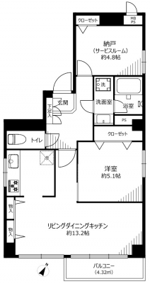 �@1LDK�{S�i54.53�u�j