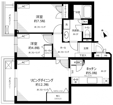 �@2LDK�i65.89�u�j���]�O�̊Ԏ��ł��B